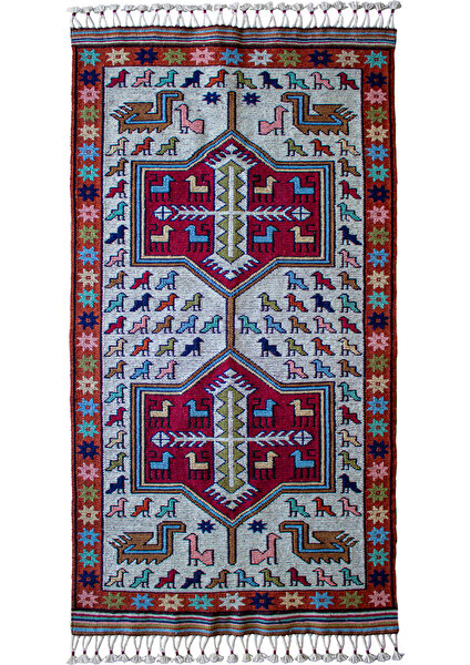 hunz artefact Sumak Kilimi - El Dokuması - Yün Dokuma - 71 x 144 cm