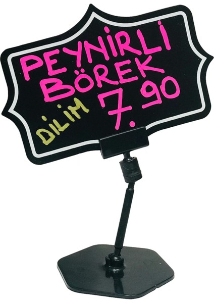 Kırtasiyeavm Ayaklı Etiket Tutucu ve Yıldız Şekilli Yaz/sil Tutar Etiketi 10'lu Paket