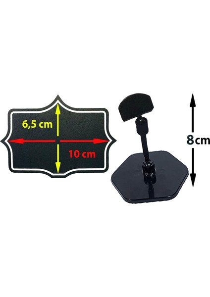 Kırtasiyeavm Ayaklı Etiket Tutucu ve Yıldız Şekilli Yaz/sil Tutar Etiketi 10'lu Paket indirimleri