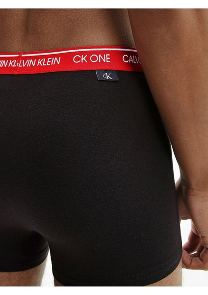 Erkek Basic Calvin Klein Imzalı Bel Bantlı Siyah Boxer 000NB2860A-W03