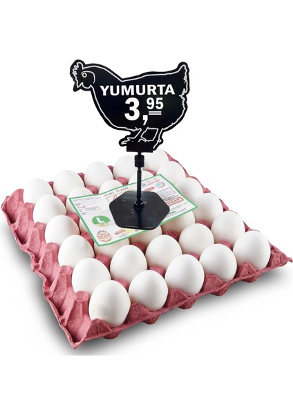 Ayaklı Etiket Tutucu ve Pvc Yaz-Sil Tavuk Figürlü Tutar Etiketi 10 Lu Set modelleri