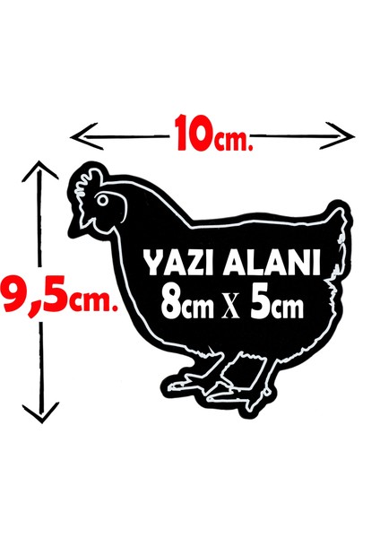 Ayaklı Etiket Tutucu ve Pvc Yaz-Sil Tavuk Figürlü Tutar Etiketi 10 Lu Set fırsatları
