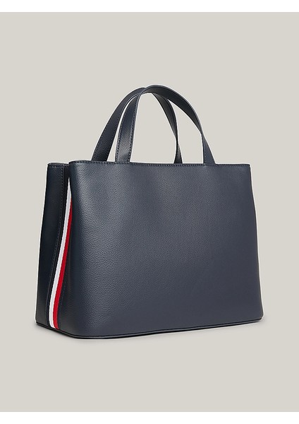 Kadın Deri Marka Logolu Fermuarlı Günlük Kullanım Lacivert Omuz Çantası AW0AW16075-DW6 modelleri