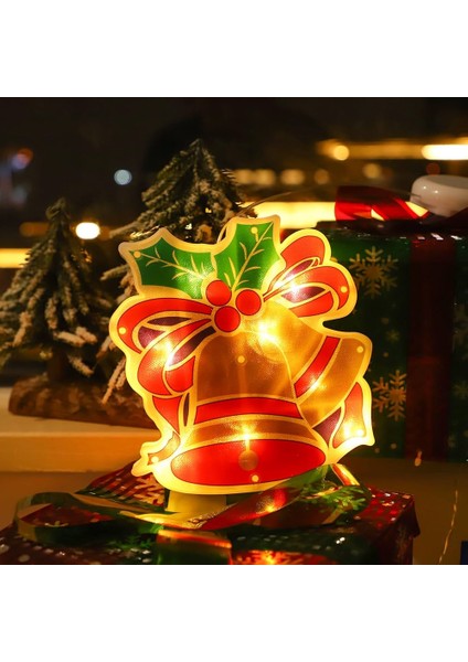 Window Decoration Lights Vantuzlu Yılbaşı Süsü Ledli Zil