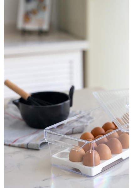 Midi Boy Yumurtalık Altlıklı Buzdolabı Düzenleyici Organizer 2 Adet