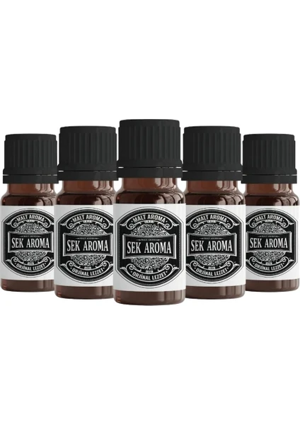 Sek Aroma 5 Adet Tek Kullanımlık Black Malt Hazır Karışım Viski Kiti-Black Malt Hazır Karışım Viski Aroması 10 ml+Test Kiti Hediyeli