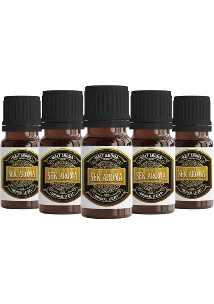 Sek Aroma 5 Adet Tek Kullanımlık Iskoç Malt Hazır Karışım Viski Kiti-Iskoç Malt Hazır Karışım Viski Aroması 10 ml+Test Kiti Hediyeli