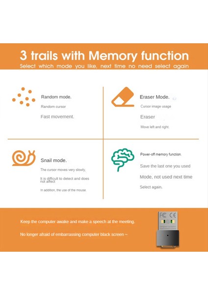 USB Fare Taşıyıcı Tam Metal Algılanamayan Fare Jiggler Bellek Fonksiyonu ile Otomatik Fare Taşıyıcı Jiggler Pc'yi Uyanık Tutar (Yurt Dışından)
