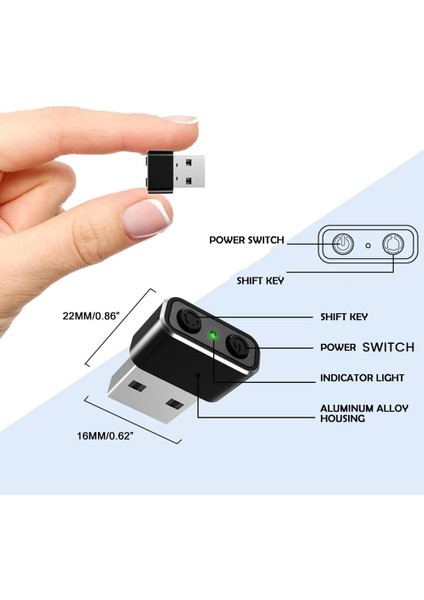 Mini USB Fare Jiggler Algılanamayan Fare Taşıyıcı Anti Bilgisayar Hazırda Bekletme Mobil Imleç Üç Parça Modu (Yurt Dışından)