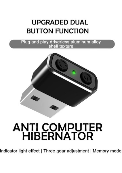 Mini USB Fare Jiggler Algılanamayan Fare Taşıyıcı Anti Bilgisayar Hazırda Bekletme Mobil Imleç Üç Parça Modu (Yurt Dışından)