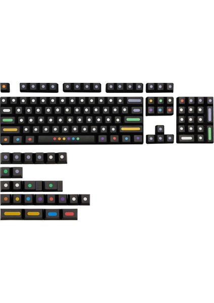 128 Tuşlar/set Nokta Keycaps Kiraz Profili Mx Anahtarı Için Pbt Anahtar Caps Mekanik Klavye Boya Süblimasyon Anahtar Kapağı (Yurt Dışından)