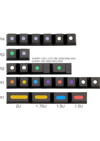 128 Tuşlar/set Nokta Keycaps Kiraz Profili Mx Anahtarı Için Pbt Anahtar Caps Mekanik Klavye Boya Süblimasyon Anahtar Kapağı (Yurt Dışından)