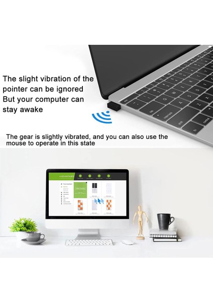 Mini USB Fare Jiggler Algılanamayan Fare Taşıyıcı Anti Bilgisayar Hazırda Bekletme Mobil Imleç Üç Parça Modu (Yurt Dışından)