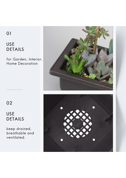 15 Adet 4.7 Inç Saksı, Kare Plastik Bonsai Eğitim Potu, Çiçek Etli Saksı Konteyneri, Bahçe, Iç Mekan, Ev Dekorasyonu Için (Yurt Dışından) fiyatları