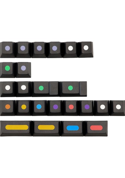 128 Tuşlar/set Nokta Keycaps Kiraz Profili Mx Anahtarı Için Pbt Anahtar Caps Mekanik Klavye Boya Süblimasyon Anahtar Kapağı (Yurt Dışından)