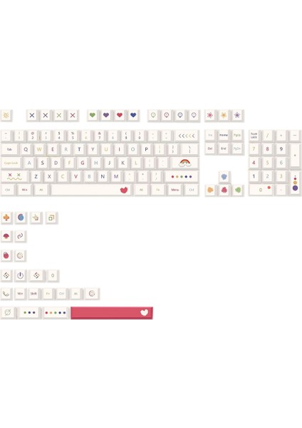 Renkli Keycaps 127 Tuşlar Kiraz Profil Pbt Boya Süblimasyon Mx Anahtarı Fit 68/87/96/104 Mekanik Klavye (Yurt Dışından)