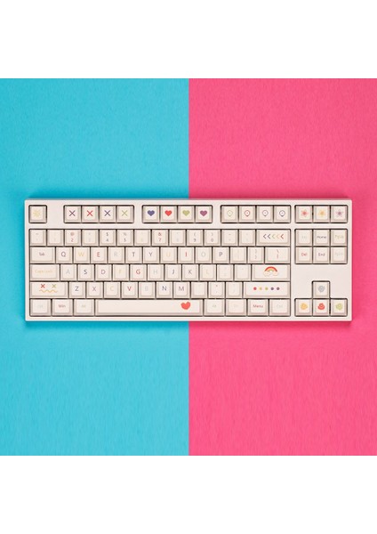 Renkli Keycaps 127 Tuşlar Kiraz Profil Pbt Boya Süblimasyon Mx Anahtarı Fit 68/87/96/104 Mekanik Klavye (Yurt Dışından)