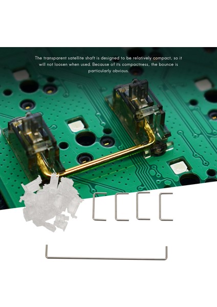 Plakaya Monte Stabilizatörler Mekanik Klavye Değiştirme Tuşları Için Şeffaf Uydu Ekseni 6.25X 2x (Şeffaf) (Yurt Dışından)