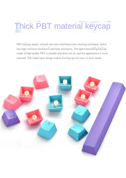 Mekanik Oyun Klavyesi Mini Klavye Tuş Rgb Pbt Klavye Tuş Seti Kiraz Mx Anahtarı PBT61/64/68/71/82/84 Tuşları Turuncu (Yurt Dışından) indirimleri