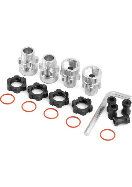 Metal 12MM Ila 17MM Kamalı Tekerlek Altıgen Hub Adaptörü SLASH2WD Stampede Bandit 4WD Rc Araba Parçaları Siyah (Yurt Dışından)