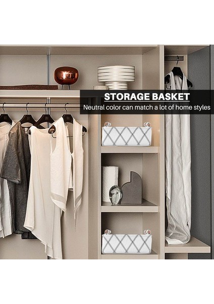 Dekoratif Saklama Sepeti Kutuları - Katlanabilir Kumaş Hediye Sepetleri Ahşap Saplı Boş Beyaz Dikdörtgen Katlanabilir S (Yurt Dışından) modelleri