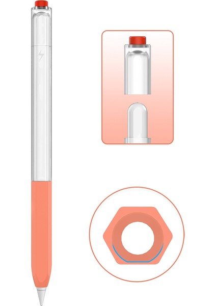 2 Kılıf Için Dokunmatik Yüzey Stylus Kalem Koruyucu Kapak Silikon Kılıf Kol Taşınabilir Kılıfı Si Kılıf Kapak-Turuncu (Yurt Dışından) fiyatları