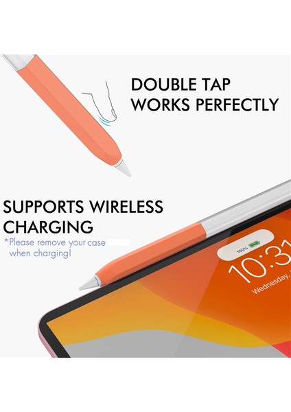 2 Kılıf Için Dokunmatik Yüzey Stylus Kalem Koruyucu Kapak Silikon Kılıf Kol Taşınabilir Kılıfı Si Kılıf Kapak-Turuncu (Yurt Dışından) modelleri