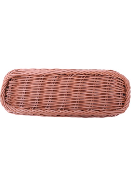 Adet Rattan Plastik Sepet Çatal Bıçak Takımı Sepeti Dikdörtgen Saklama Kutusu Çatal Çatal Çubuklarını Ekmek Kek Meyve Depolama (Yurt Dışından)