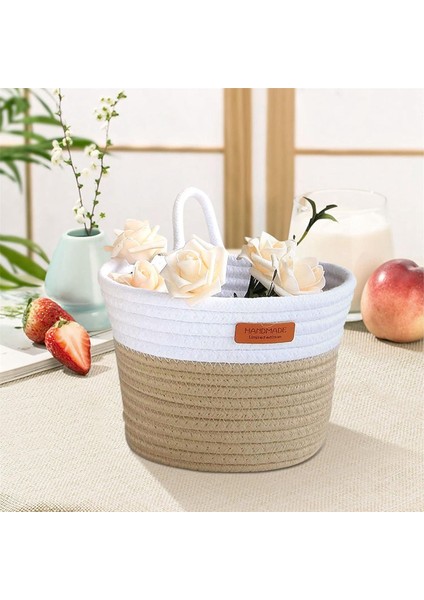 Duvar Asılı Sepet Depolama, Pamuk Halat Dokuma Küçük Asılı Sepetler Saplı Dekor Bitki Sepeti (2 Paket) (Yurt Dışından) fırsatları