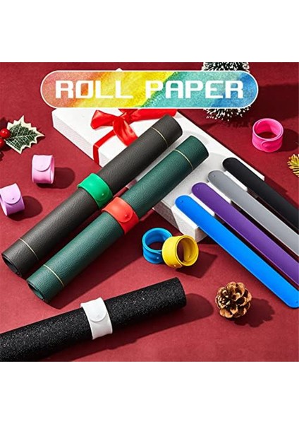 12 Adet Silikon Çevirme Ambalaj Kağıdı Tutucu Poster Tutucu Kağıt Rulo Tutucu Sabitleyici Tokat Bantları Depolama Organizasyonu Için (Yurt Dışından) fırsatları