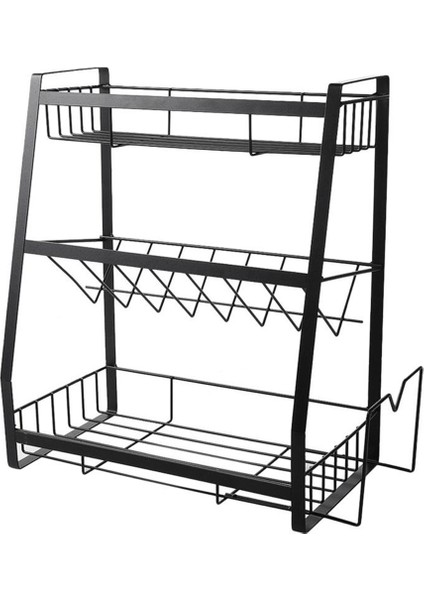 Baharat Rafı Üç Katmanlı Baharat Rafı Tutucu Masa Üstü Organizatör Mutfak Dolabı Için Baharat Rafı (Yurt Dışından)