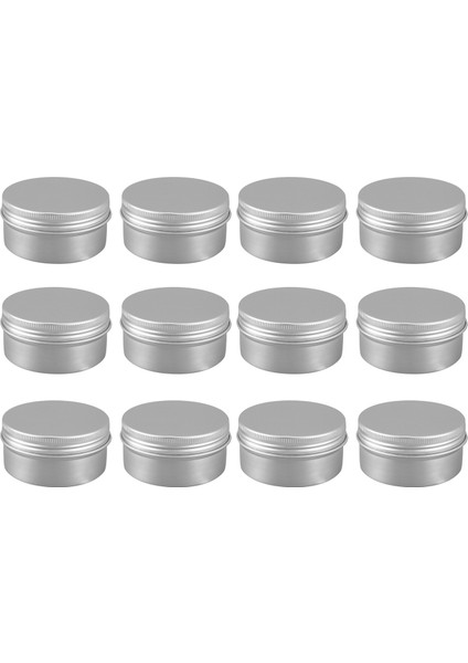 12 Paket 80ML Teneke Kaplar Çay Alüminyum Kutu Dudak Balsamı Balsamı Saklama Kutusu Kavanoz Kapları Vidalı Kapaklı Dudak (Yurt Dışından)