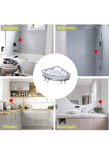 Adet Duvara Monte Üç Köşeli Depolama Rafı, Havlu Çubuğu Kancalı Banyo Rafı, Banyo Ev Için Organizatör (Yurt Dışından) indirimleri