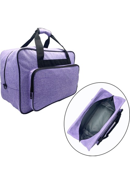 Anti Scratch Dikiş Makinesi Çantası Kolları ile Saklama Kutusu Fermuar Kapatma Kapasiteli Çanta Dikiş Aksesuarları Için A (Yurt Dışından)