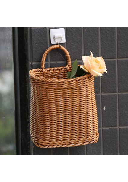 Mutfak Depolama Sepeti Saplı Dokuma Asılı Sepetler Oturma Odası Meyve Çeşitli Eşyalar Organizatör El Dokuma Sepetleri-L (Yurt Dışından) modelleri