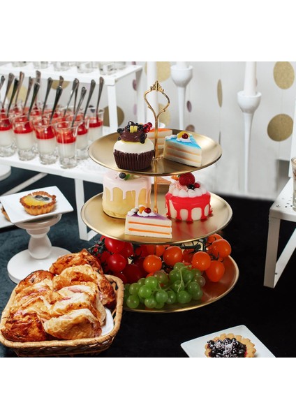 Kek Standı Paslanmaz Çelik Katmanlı Cupcake Standı 3 Katmanlı Tepsi Masa Kulesi Kek Tabakları Parti Için Tatlı Tutucu (Yurt Dışından) fırsatları