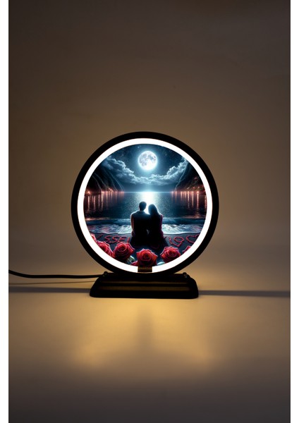 Sevgili Temalı Dekoratif Masa Lambası