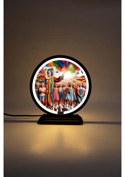 Palyaço Temalı Dekoratif Masa Lambası