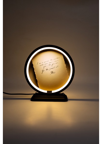Yazı Temalı Dekoratif Masa Lambası