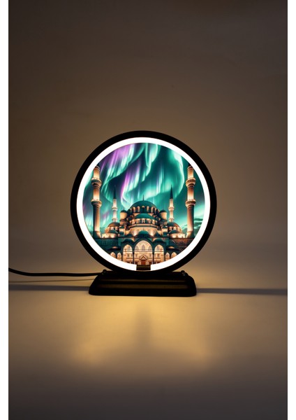 Cami Temalı Dekoratif Masa Lambası