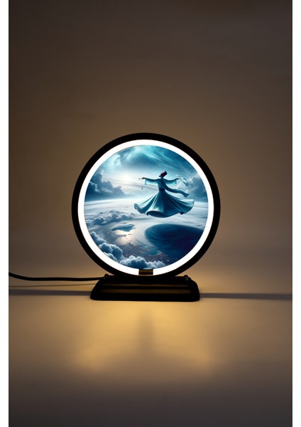 Semazen Temalı Dekoratif Masa Lambası