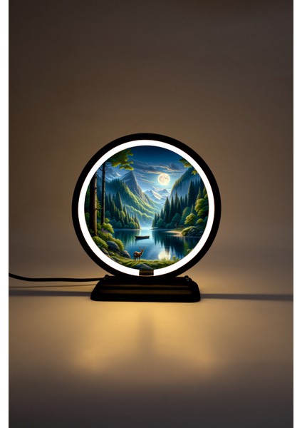 Doğa Temalı Dekoratif Masa Lambası