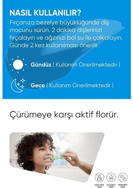 Çocuklar Için Çilek Aromalı Kalsiyum Destekli Çürüme Karşıtı Diş Macunu 50 Ml/60 gr fırsatları