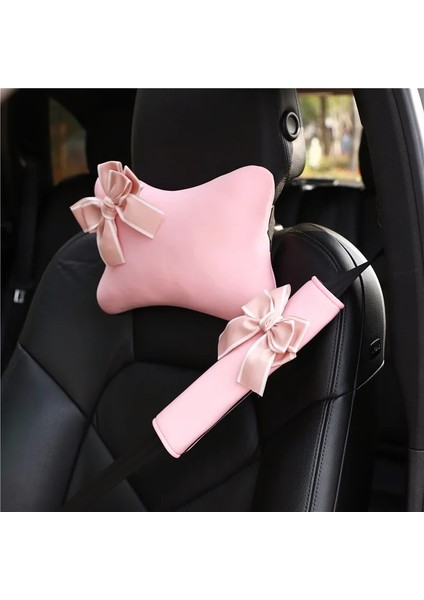 Pembe Emniyet Kemeri Kapağı Stili Sevimli Ilmek Evrensel Araba Koltuğu Kafalık Boyun Yastık Oto Emniyet Kemeri Kapak Kadınlar Için Omuz Pedi Araba Aksesuarları Iç Pembe (Yurt Dışından) fiyatları
