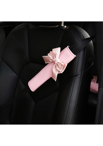 Pembe Emniyet Kemeri Kapağı Stili Sevimli Ilmek Evrensel Araba Koltuğu Kafalık Boyun Yastık Oto Emniyet Kemeri Kapak Kadınlar Için Omuz Pedi Araba Aksesuarları Iç Pembe (Yurt Dışından) indirimleri