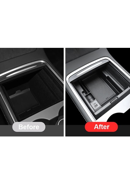 Tip A-Akın USB Merkezi Kolçak Saklama Kutusu Organizatör Merkezi Konsol Akın Abs Organizatör Öncesi Tesla Modeli 3 Y Kasım Için Yükseltme (Yurt Dışından) modelleri