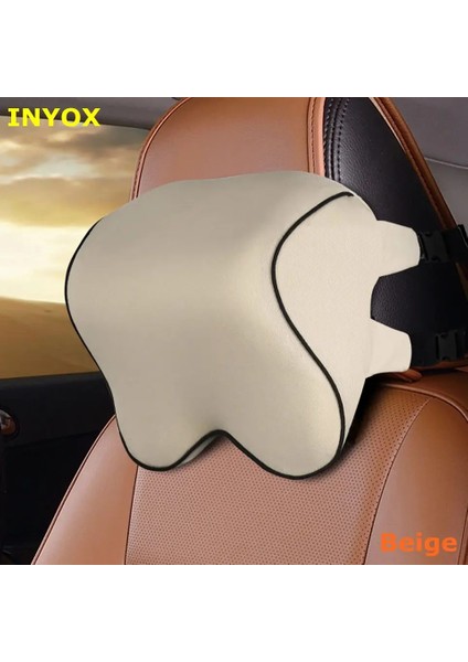 L2D-KOYU Gri Stili L2D Araba Kafalık Kafa Koltuk Minderi Boyun Yastık Dinlenme Bellek Köpük Pamuk Kapak Oto Seyahat Desteği Için Kumaş Yumuşak Sandalye Örgü Ev (Yurt Dışından) fırsatları