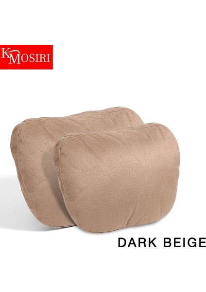 2 Adet Bej Tarzı En Li Araba Kafalık Boyun Desteği Koltuk Maybach Tasarım S Sınıfı Yumuşak Evrensel Ayarlanabilir Araba Yastığı Boyun Dinlenme Yastığı (Yurt Dışından)