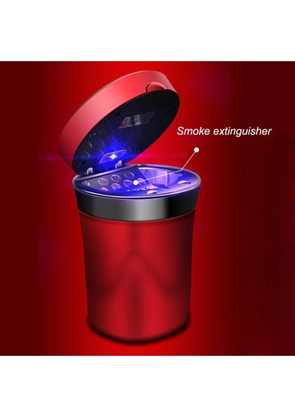 Mor Jınserta Şarj Edilebilir Güneş Enerjisi Araba LED Küllük Araba Çöp Tenekesi Çıkarılabilir Çakmak Araba Bardak Tutucu Için LED Işık (Yurt Dışından)