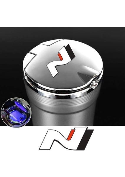 Stil 1 Altın Yaratıcılık Araba Örtüsü Küllük Hyundai N Performance N Araba Aksesuarları ile LED Işıkları Araba Küllük Yaratıcı Sigara Çöp Kutusu (Yurt Dışından)